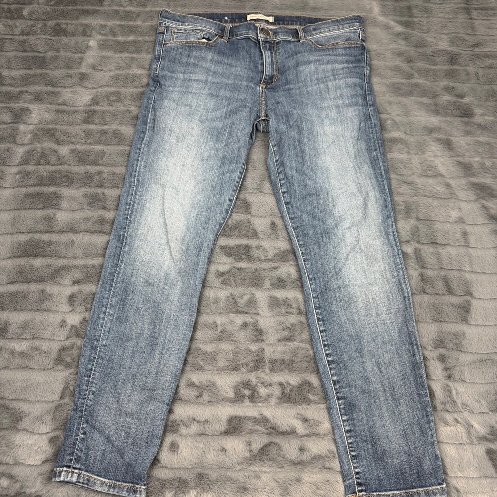 Banana Republic Premium Denim Skinny Ankle Jeans Medium Wash Blue Size 32